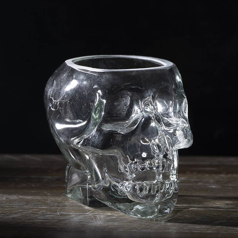 Skull Glass Utility Holder