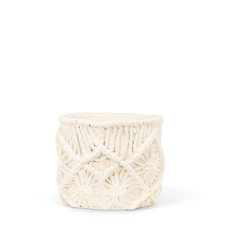 Sm Macrame Style Planter-4.5"D
