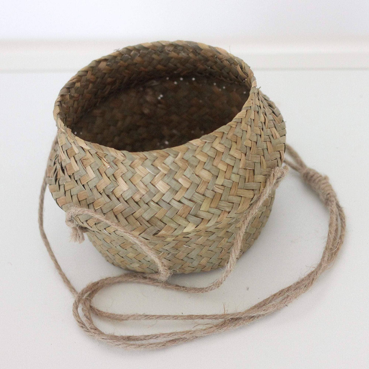 Boho Hanging Seagrass Belly Basket