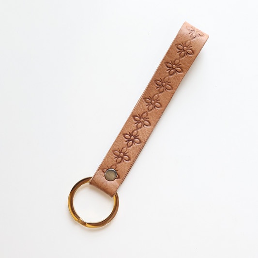 Blossom Leather Keychain Wristlet