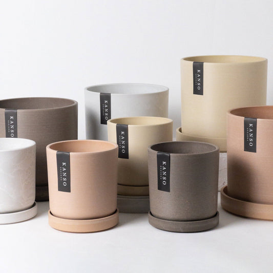 Signature Earth Tone Planters & Saucer