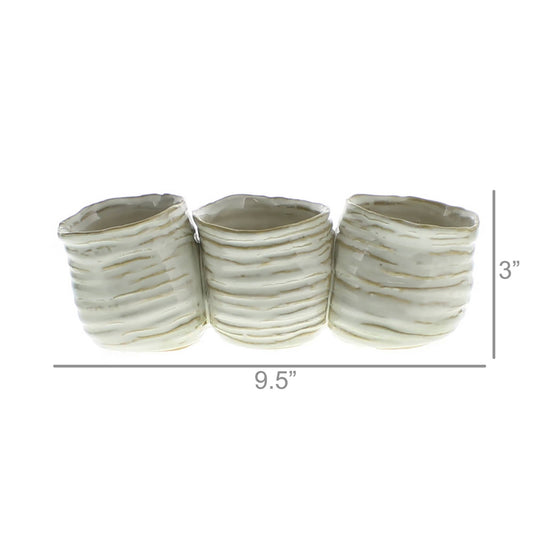 Bower Clustered Ceramic Tri Pot
