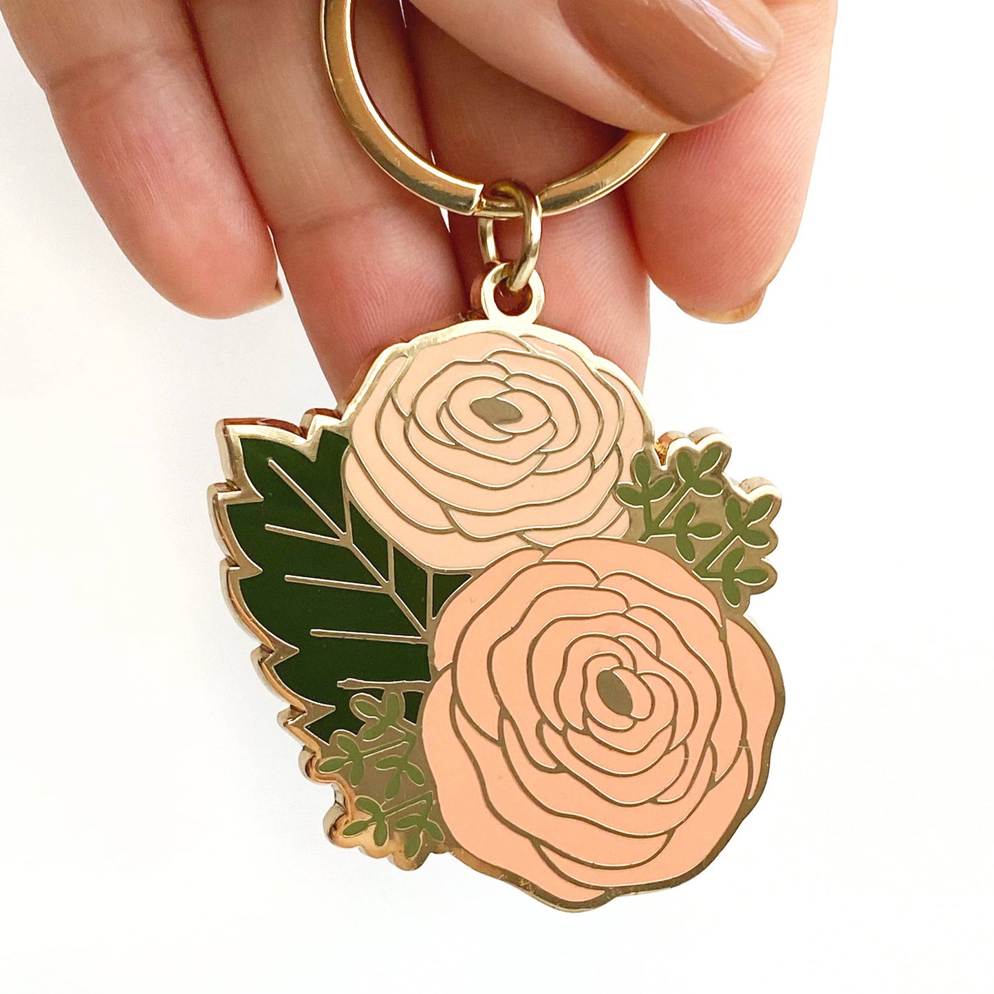 Michelle Ranunculus Flower Keychain 